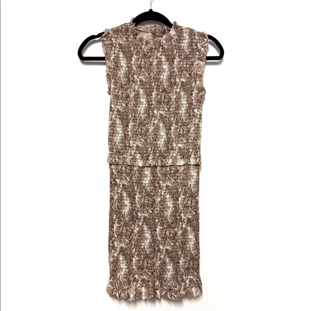 Bec & Bridge mini ruched tropical dress